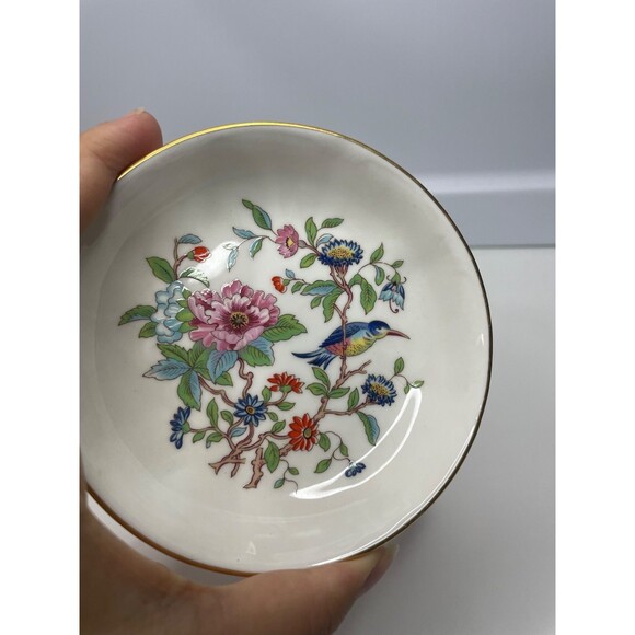 Aynsley Pembroke Coin Trinket Bowl DISH 4.25" Made in England BIRD DESKTOP DECOR - Picture 2 of 4